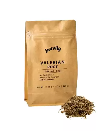 Jovvily Valerian Root - 8 oz - Cut & Sifted - Herbal Tea - No Fillers Or Additives