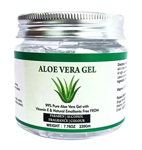 Raslok Aloe Vera Gel | 100% Pure Natural Aloe Gel | For Moisturizing Face Skin & Hair Care,Durable Moisturizing Hydrating Soothing | Non-Sticky (7.76 oz)