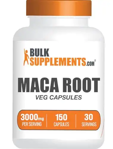 BULKSUPPLEMENTS.COM Maca Root Capsules - Maca Supplement, Maca Root 3000mg - Maca Root for Men & Women, Vegan & Gluten Free - 5 Maca Capsules per Serving, 150 Veg Capsules, Pack of 1