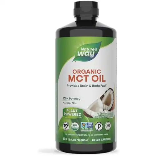 Nature's Way MCT Oil, Brain and Body Fuel from Coconuts*; Keto Paleo Certified, Organic, Gluten Free, Non-GMO Project Verified, 30 Fl. Oz.