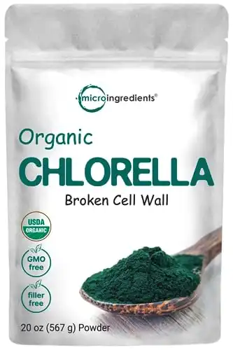 Micro Ingredients Organic Chlorella Powder, 20 Ounces | Broken Cell Wall for Complete Absorption | Raw Superfood Supplement, Rich in Protein & Vitamins | Non-GMO, Vegan, Non-Irradiated