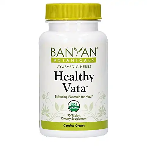 Banyan Botanicals Healthy Vata - USDA Organic, 90 Tablets - Grounding & Nourishing - Balances Vata Dosha*