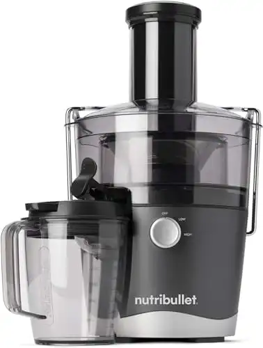 NutriBullet Juicer Centrifugal Juicer Machine for Fruit, Vegetables, and Food Prep, 27 Ounces/1.5 Liters, 800 Watts, Gray NBJ50100